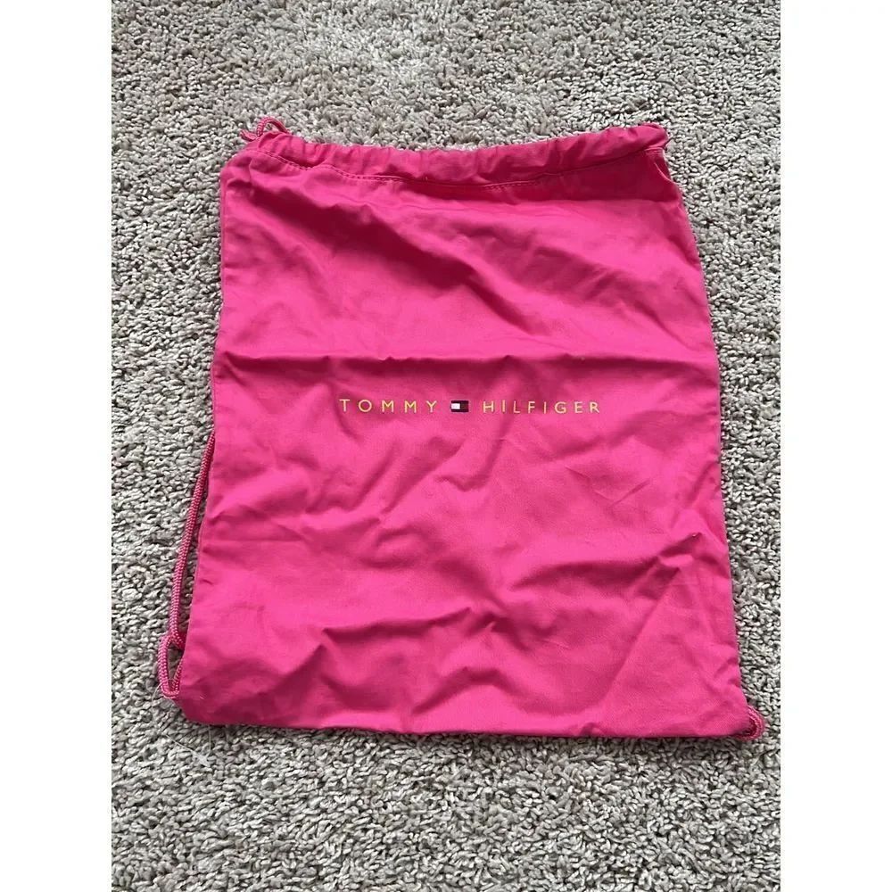 Tommy Hilfiger Hot Pink Drawstring Backpack Bag